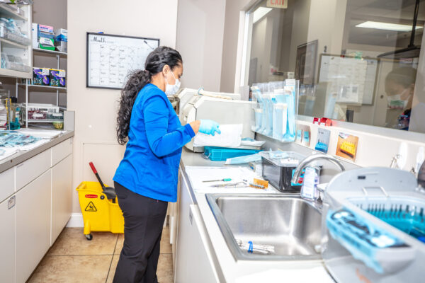 Sand-Lake-Dental Hilda near sink